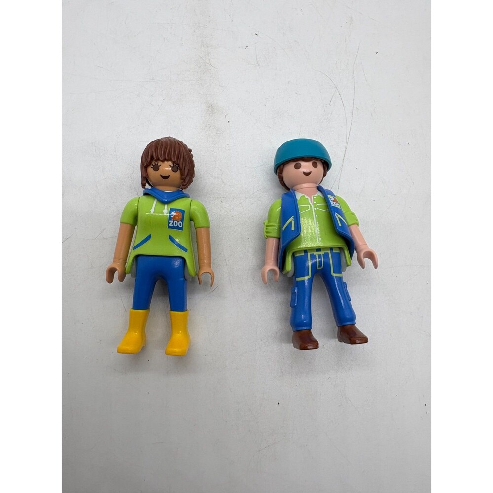 Playmobil Zoo Keeper Figures Lot Female & Male Zookeeper City Life People